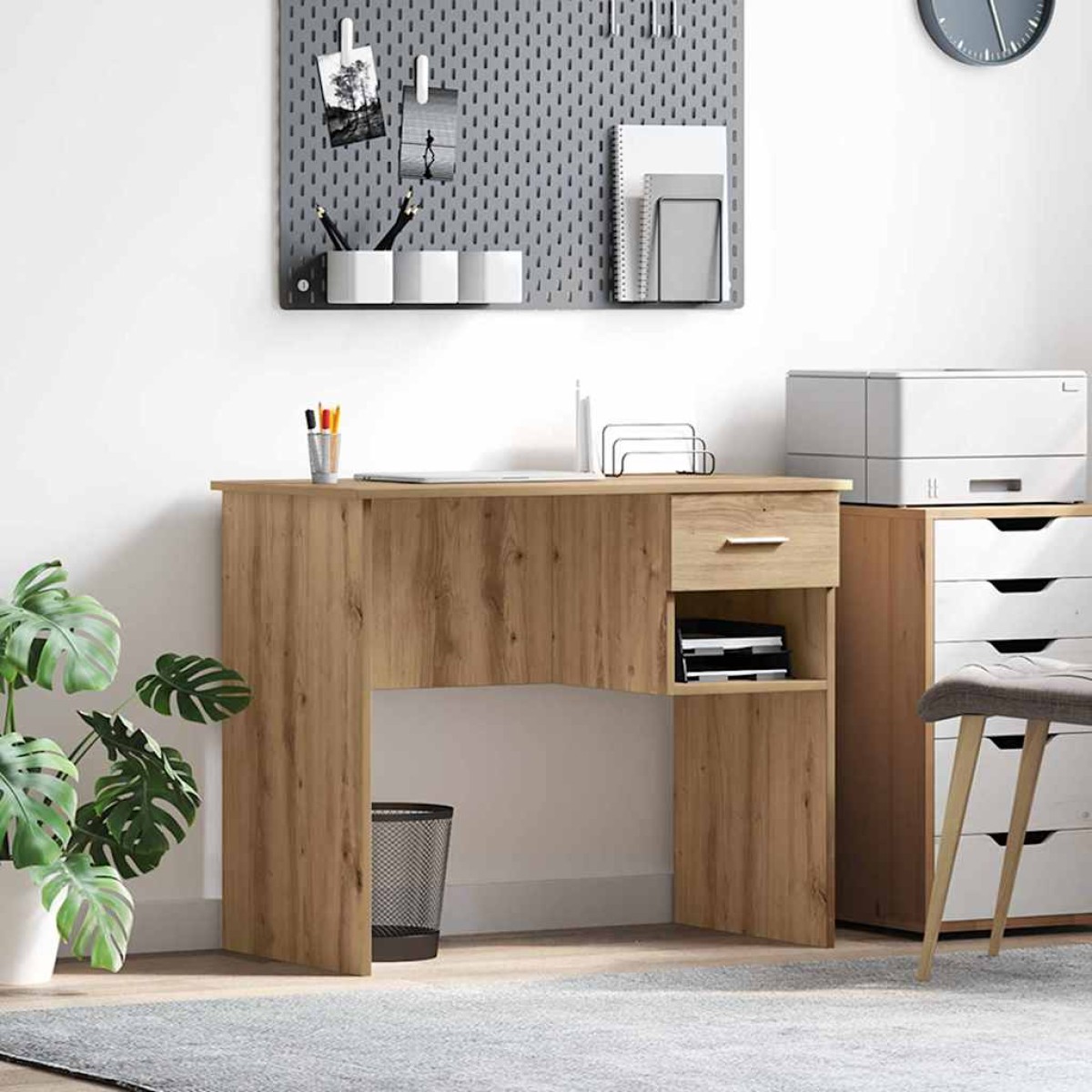 vidaXL Γραφείο Artisan Oak 90 x 49 x 75 εκ Επεξεργασμένο Ξύλο