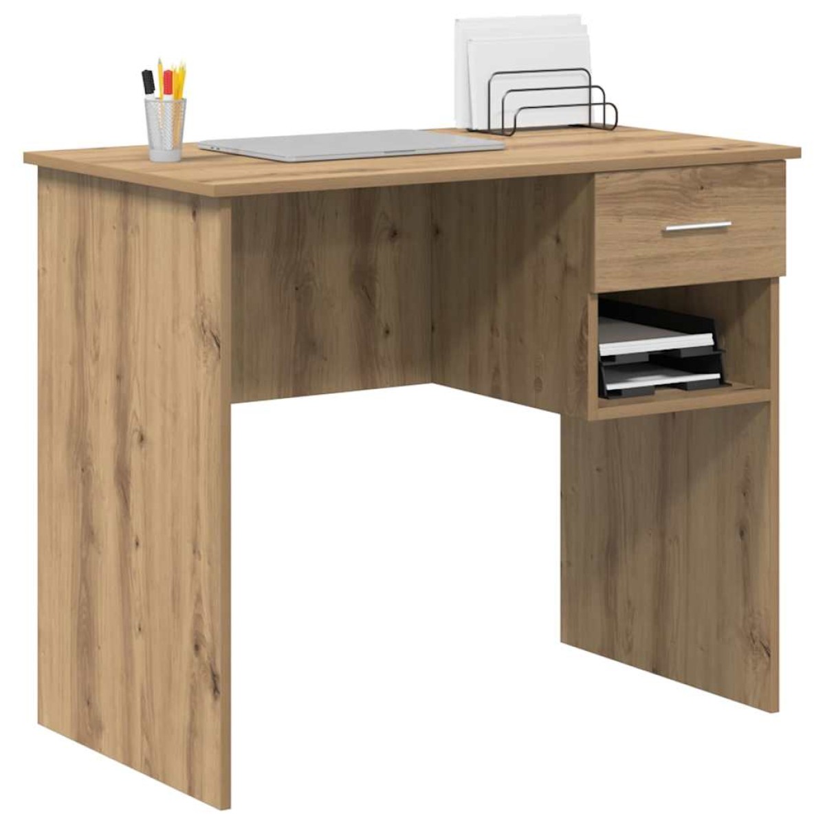 vidaXL Γραφείο Artisan Oak 90 x 49 x 75 εκ Επεξεργασμένο Ξύλο