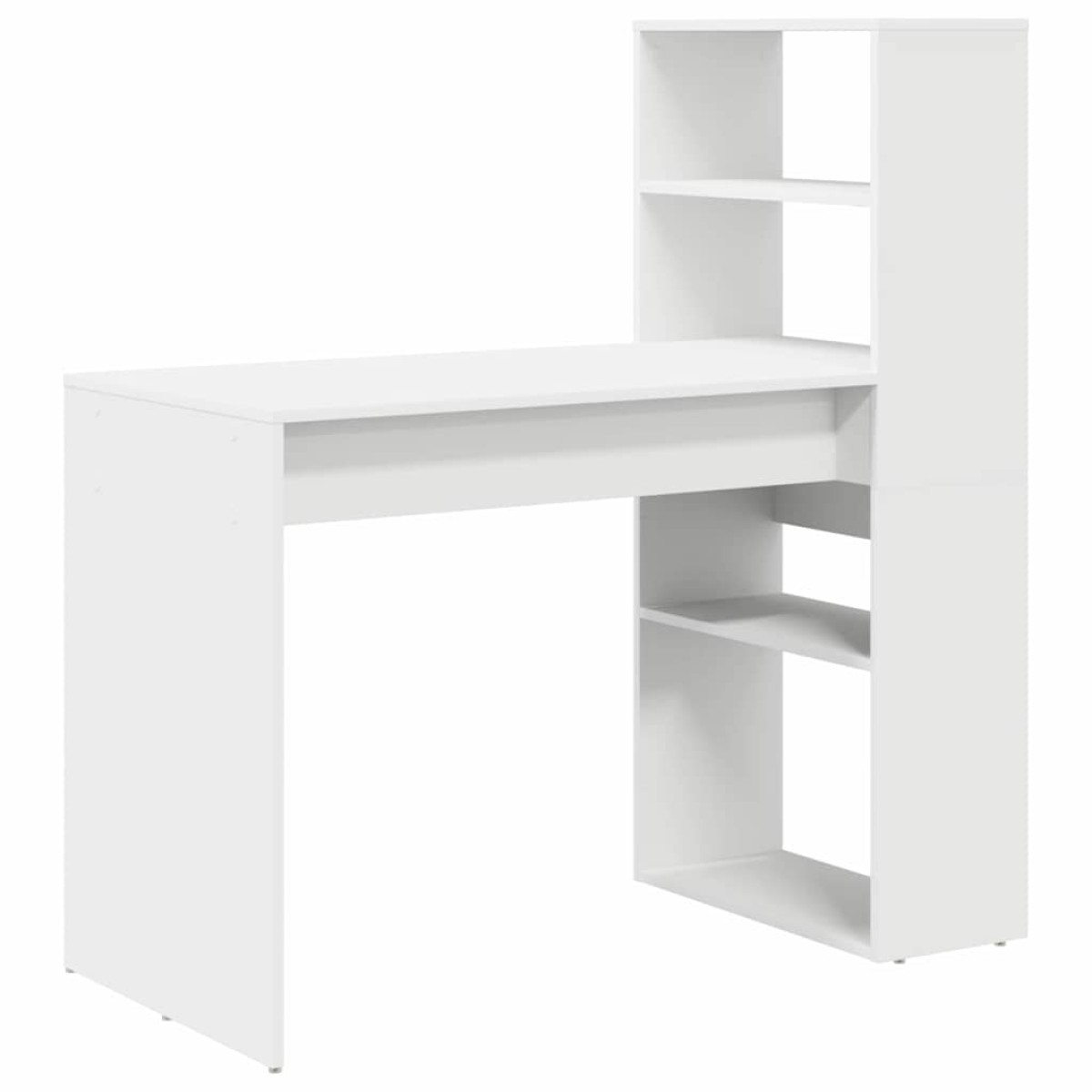 vidaXL Γραφείο Λευκό Επεξεργασμένο Ξύλο 113 x 54 x 120 εκ.