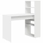 vidaXL Γραφείο Λευκό Επεξεργασμένο Ξύλο 113 x 54 x 120 εκ.
