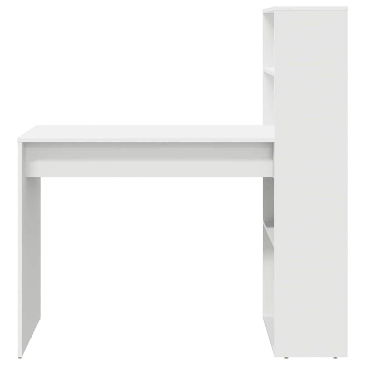 vidaXL Γραφείο Λευκό Επεξεργασμένο Ξύλο 113 x 54 x 120 εκ.