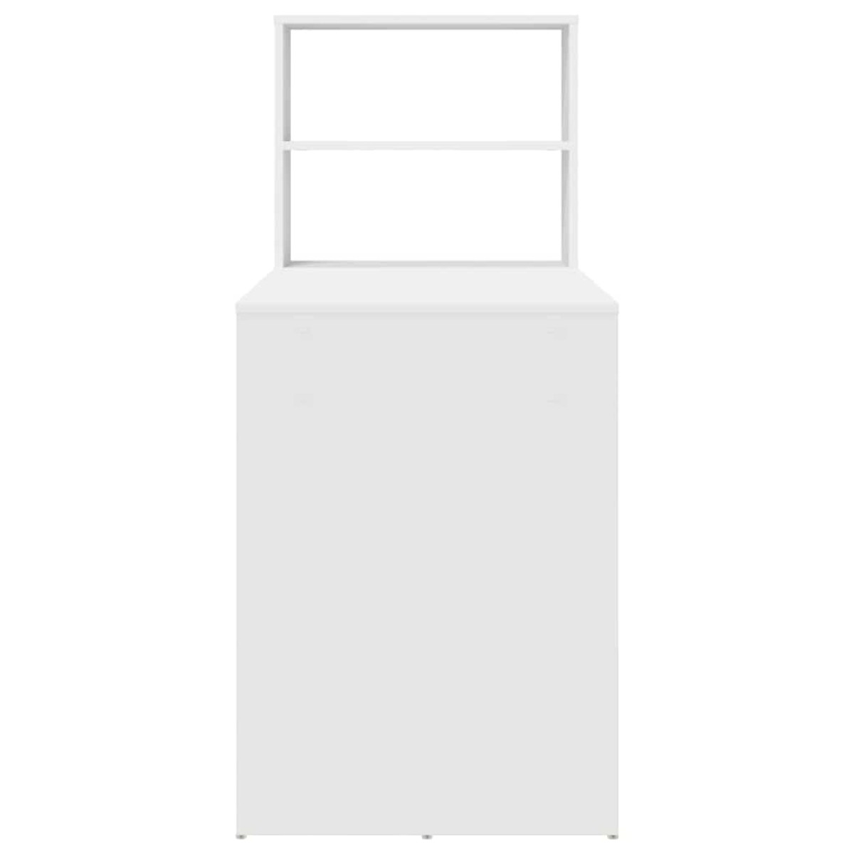 vidaXL Γραφείο Λευκό Επεξεργασμένο Ξύλο 113 x 54 x 120 εκ.