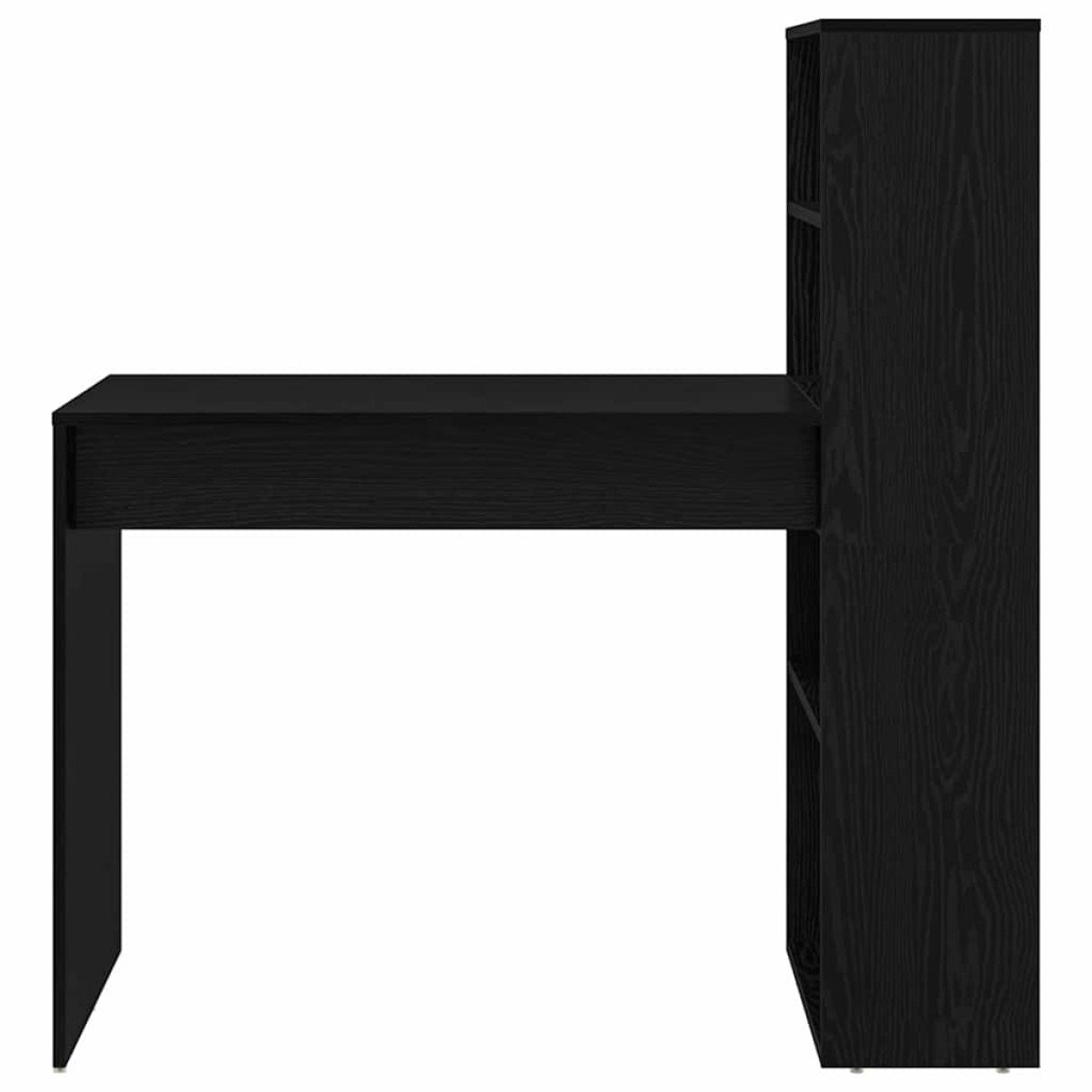 vidaXL Γραφείο Μαύρη Οξυά Επεξεργασμένο Ξύλο 113 x 54 x 120 εκ.