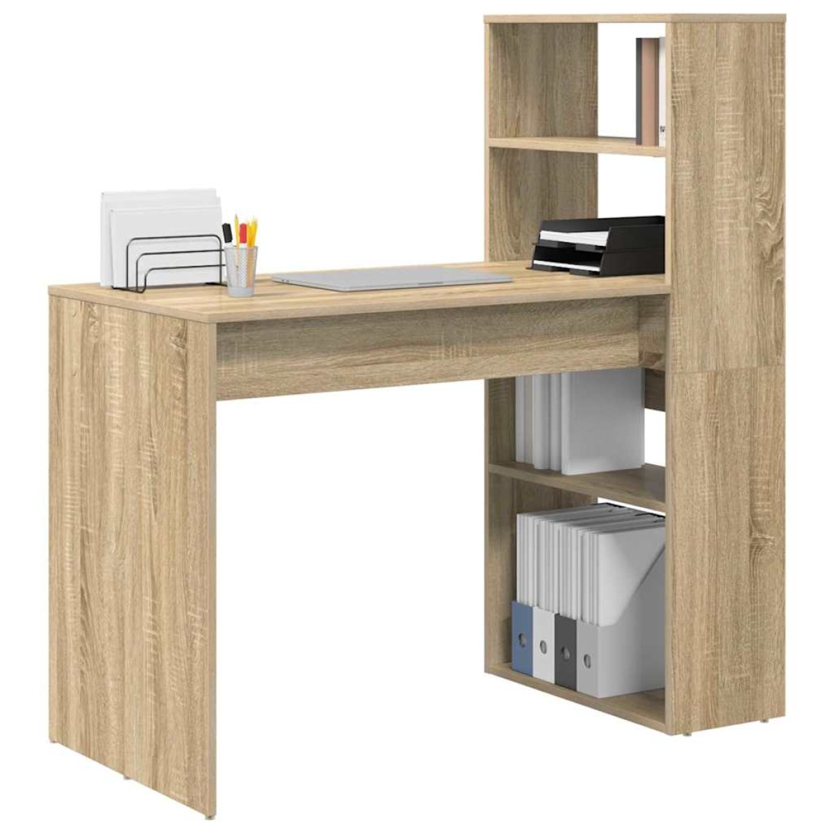 vidaXL Γραφείο Δρύς Sonoma Επεξεργασμένο Ξύλο 113 x 54 x 120 εκ.