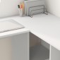 vidaXL Γραφείο Λευκό 142 x 102 x 73 εκ Επεξεργασμένο Ξύλο