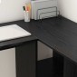 vidaXL Γραφείο Μαύρη Οξυά 142 x 102 x 73 εκ Επεξεργασμένο Ξύλο