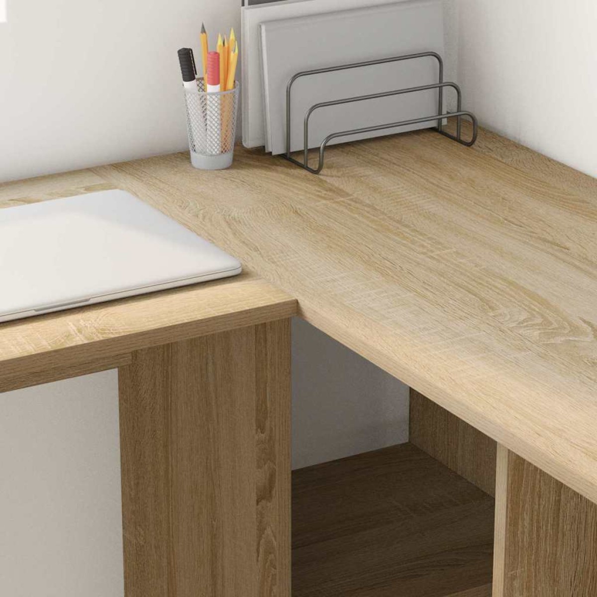 vidaXL Γραφείο Δρύς Sonoma 142 x 102 x 73 εκ Επεξεργασμένο Ξύλο