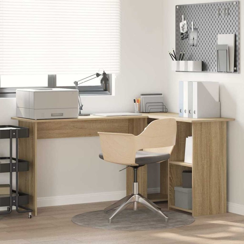 vidaXL Γραφείο Δρύς Sonoma 142 x 102 x 73 εκ Επεξεργασμένο Ξύλο