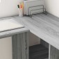 vidaXL Γραφείο Γκρίζο Σονομα 142 x 102 x 73 εκ Επεξεργασμένο Ξύλο