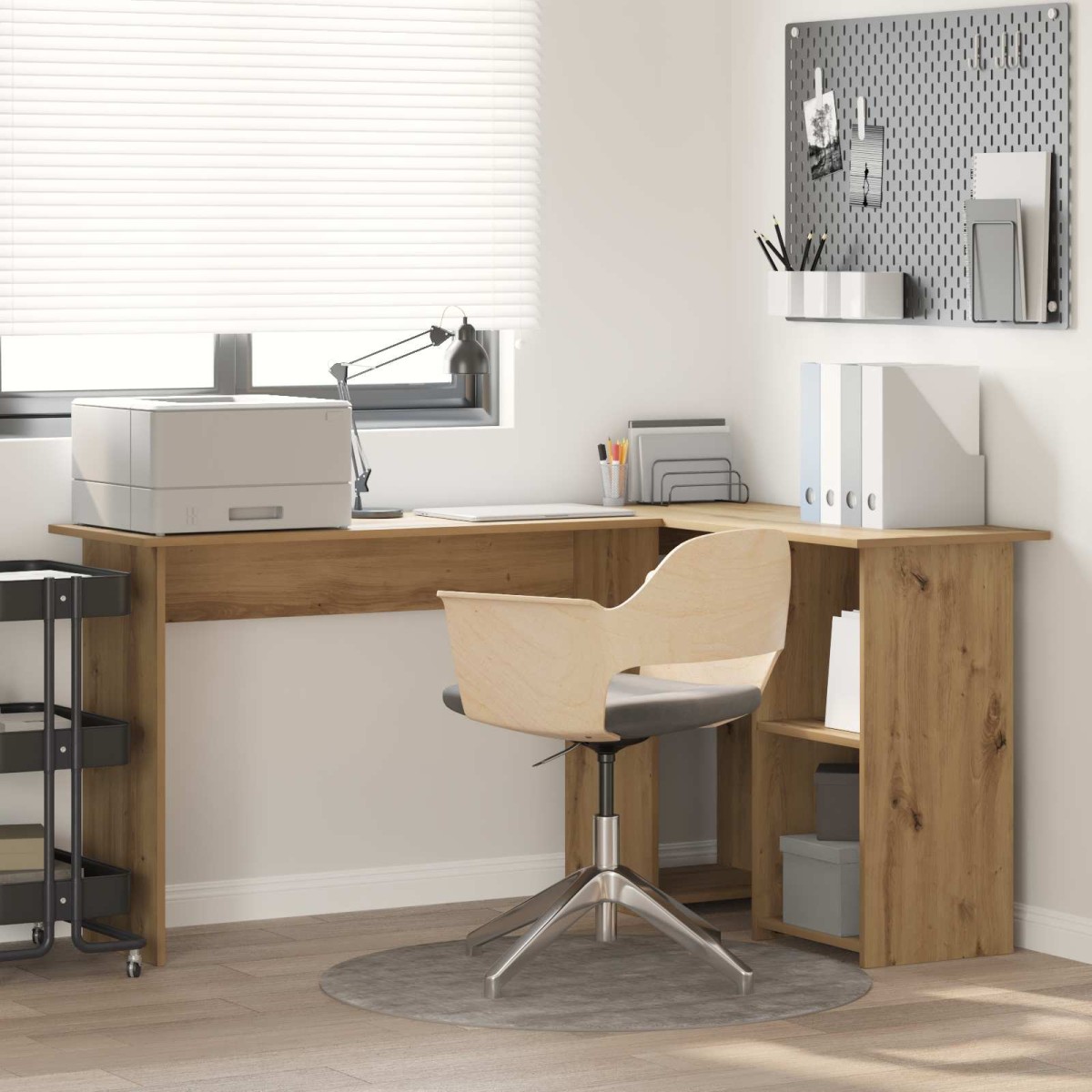 vidaXL Γραφείο Artisan Oak 142 x 102 x 73 εκ Επεξεργασμένο Ξύλο