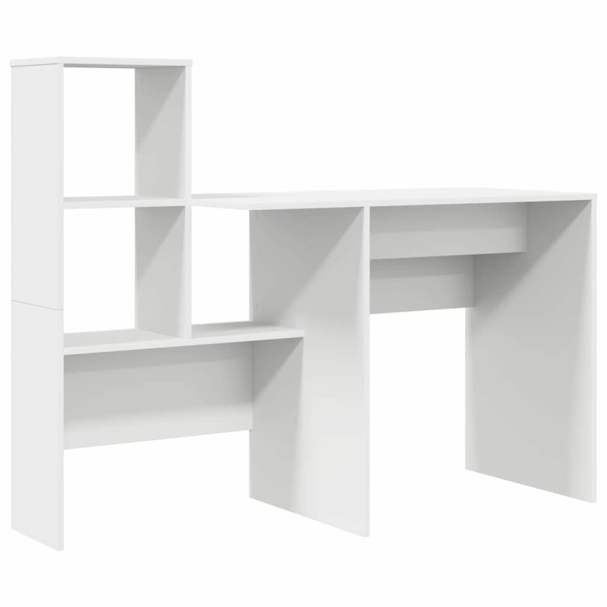 vidaXL Γραφείο Λευκό Επεξεργασμένο Ξύλο 131,5 x 50 x 106,5 εκ.