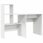 vidaXL Γραφείο Λευκό Επεξεργασμένο Ξύλο 131,5 x 50 x 106,5 εκ.