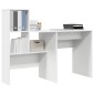vidaXL Γραφείο Λευκό Επεξεργασμένο Ξύλο 131,5 x 50 x 106,5 εκ.