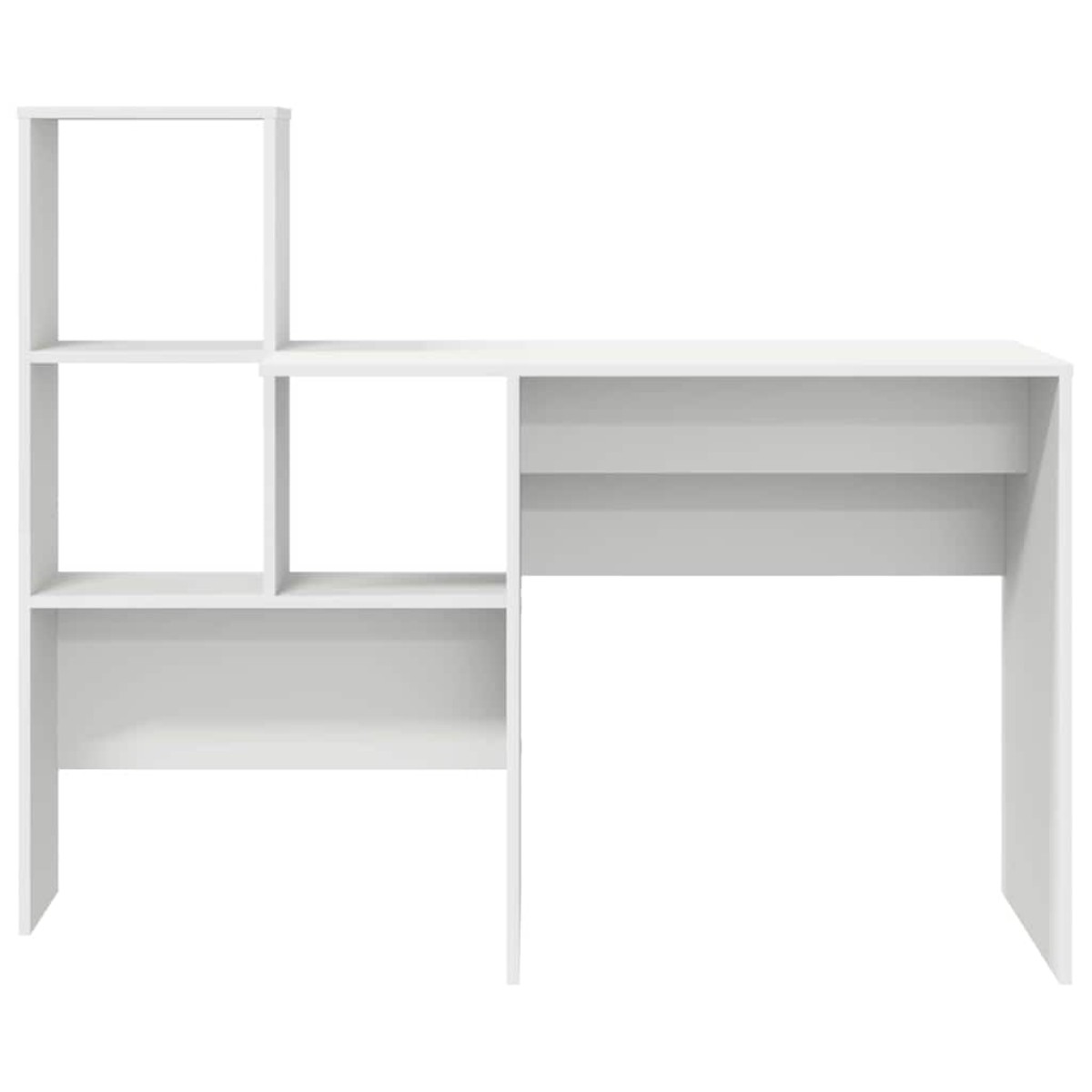 vidaXL Γραφείο Λευκό Επεξεργασμένο Ξύλο 131,5 x 50 x 106,5 εκ.