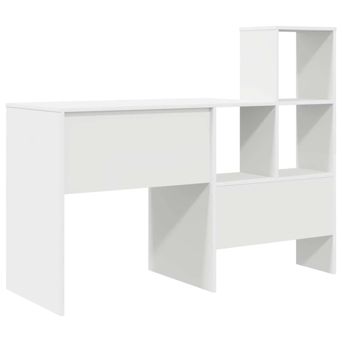 vidaXL Γραφείο Λευκό Επεξεργασμένο Ξύλο 131,5 x 50 x 106,5 εκ.