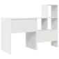 vidaXL Γραφείο Λευκό Επεξεργασμένο Ξύλο 131,5 x 50 x 106,5 εκ.