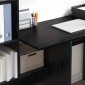 vidaXL Γραφείο Μαύρη Οξυά Επεξεργασμένο Ξύλο 131,5 x 50 x 106,5 εκ.