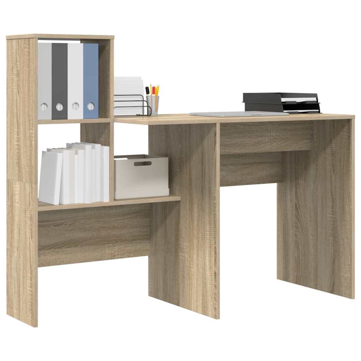 vidaXL Γραφείο Δρύς Sonoma Επεξεργασμένο Ξύλο 131,5 x 50 x 106,5 εκ.