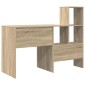 vidaXL Γραφείο Δρύς Sonoma Επεξεργασμένο Ξύλο 131,5 x 50 x 106,5 εκ.