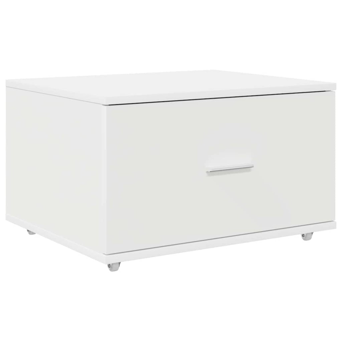 vidaXL Ντουλάπι με Συρτάρια με τροχούς Λευκό 55 x 45 x 31 εκ