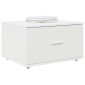 vidaXL Ντουλάπι με Συρτάρια με τροχούς Λευκό 55 x 45 x 31 εκ