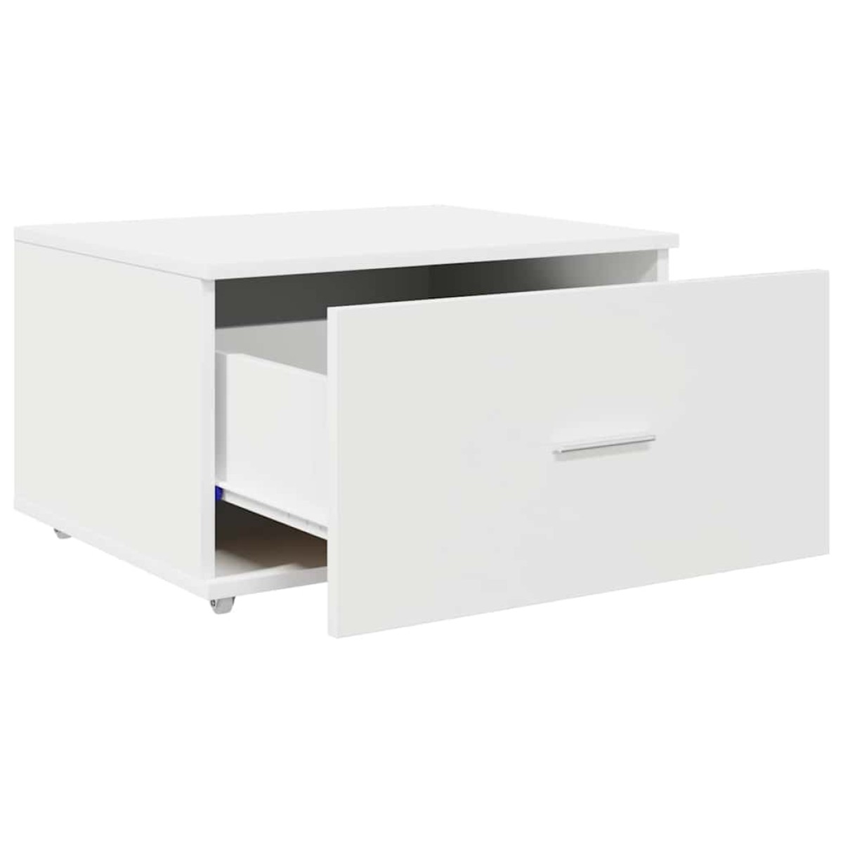 vidaXL Ντουλάπι με Συρτάρια με τροχούς Λευκό 55 x 45 x 31 εκ