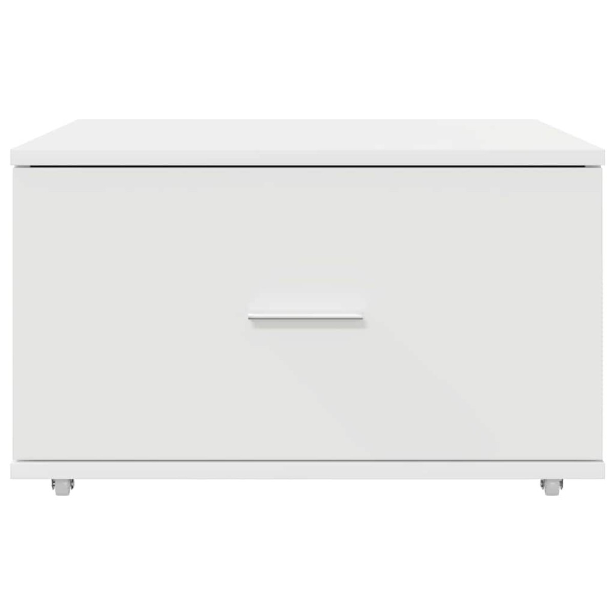 vidaXL Ντουλάπι με Συρτάρια με τροχούς Λευκό 55 x 45 x 31 εκ