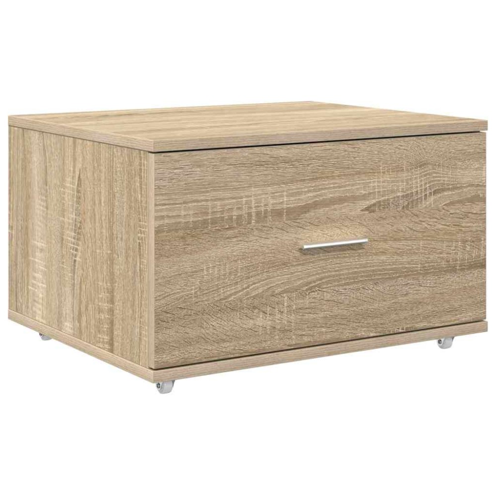 vidaXL Ντουλάπι με Συρτάρια με τροχούς Δρύς Sonoma 55 x 45 x 31 εκ