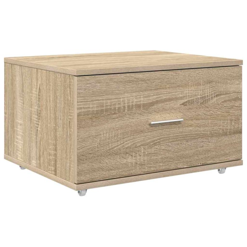 vidaXL Ντουλάπι με Συρτάρια με τροχούς Δρύς Sonoma 55 x 45 x 31 εκ