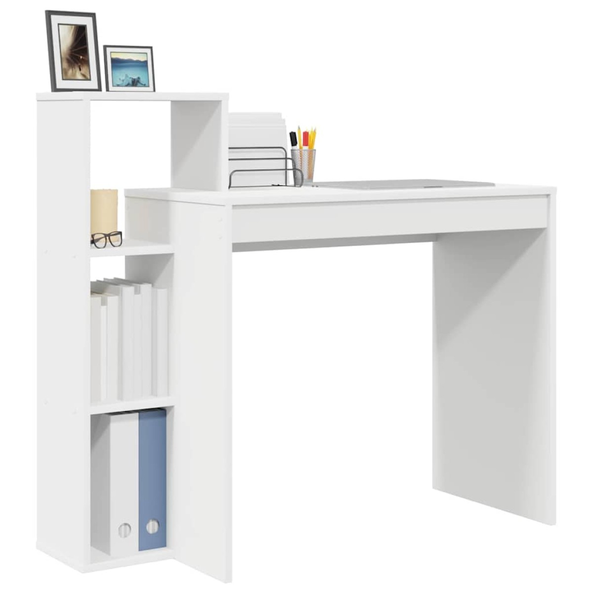 vidaXL Γραφείο Λευκό Επεξεργασμένο Ξύλο 100 x 40 x 90 cm
