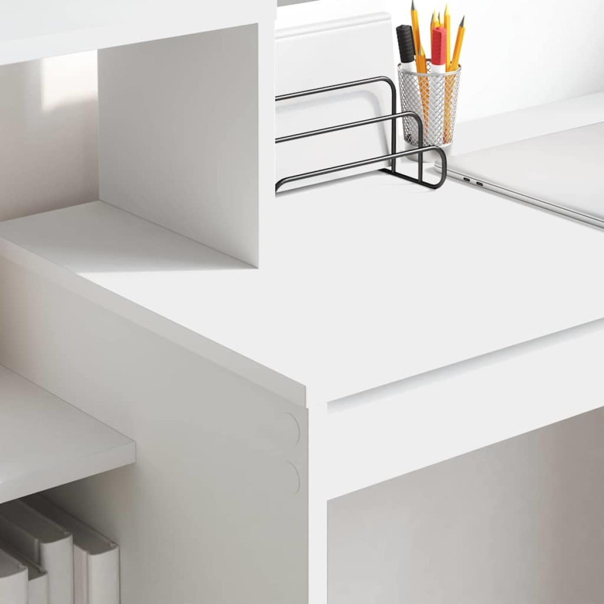 vidaXL Γραφείο Λευκό Επεξεργασμένο Ξύλο 100 x 40 x 90 cm