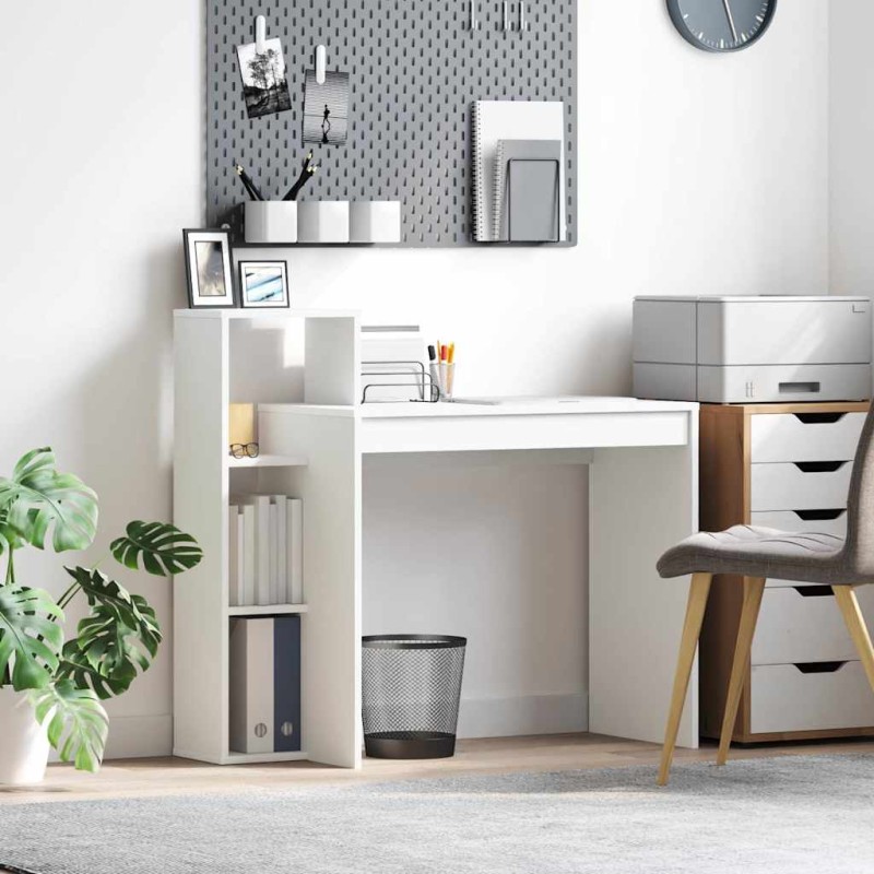 vidaXL Γραφείο Λευκό Επεξεργασμένο Ξύλο 100 x 40 x 90 cm