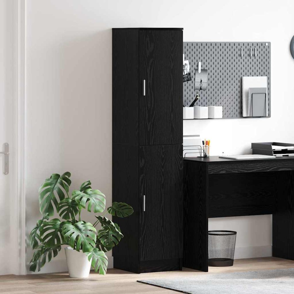 vidaXL Highboard Μαύρη Οξυά 35 x 39 x 168 εκ.