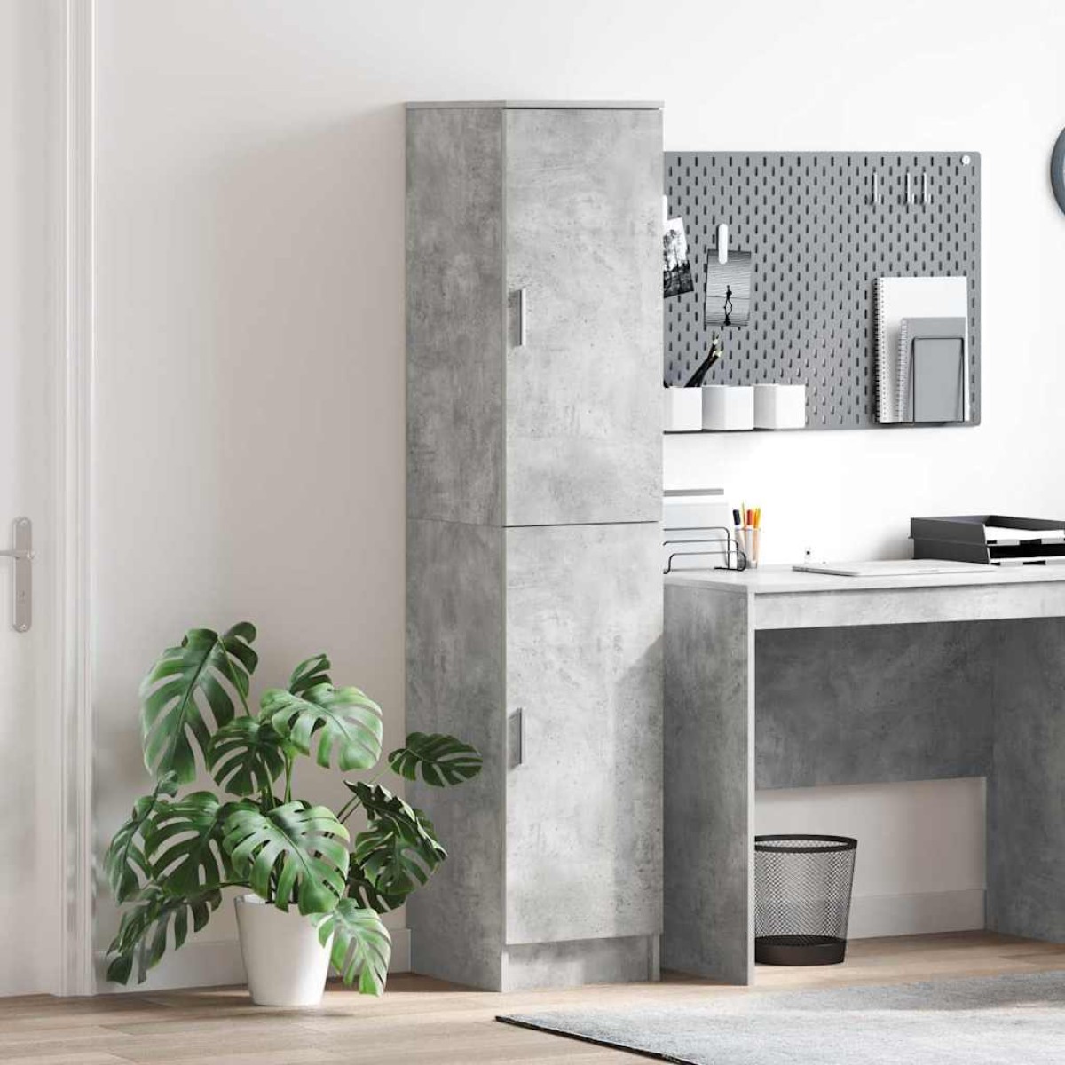 vidaXL Highboard Σκυρόδεμα Γκρι 35 x 39 x 168 εκ.