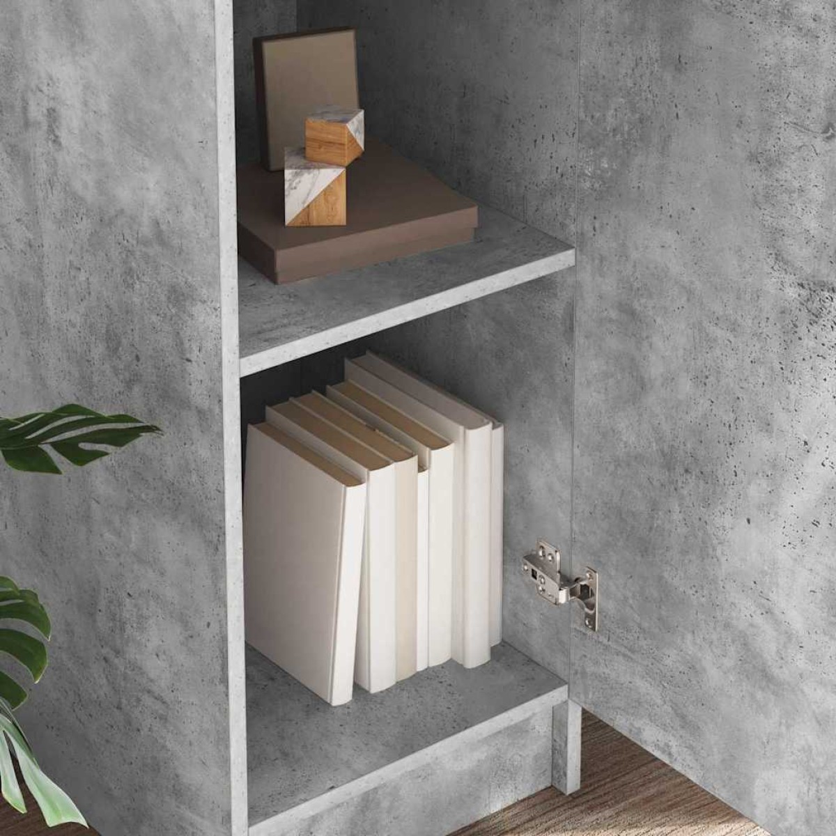 vidaXL Highboard Σκυρόδεμα Γκρι 35 x 39 x 168 εκ.