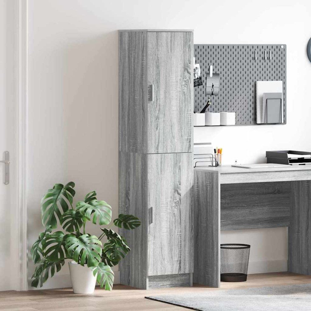 vidaXL Highboard Γκρίζο Σονομα 35 x 39 x 168 εκ.