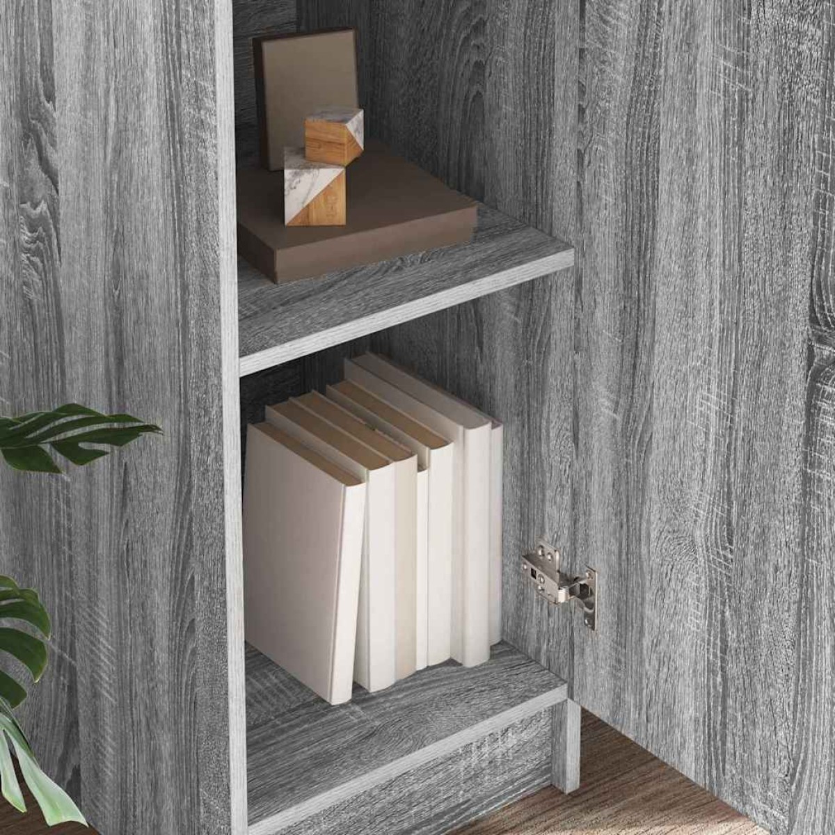 vidaXL Highboard Γκρίζο Σονομα 35 x 39 x 168 εκ.