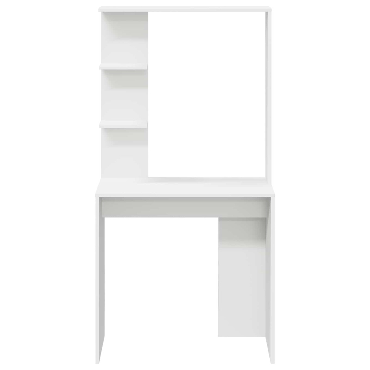 vidaXL Γραφείο Λευκό Επεξεργασμένο Ξύλο 78,5 x 37 x 154,5 εκ