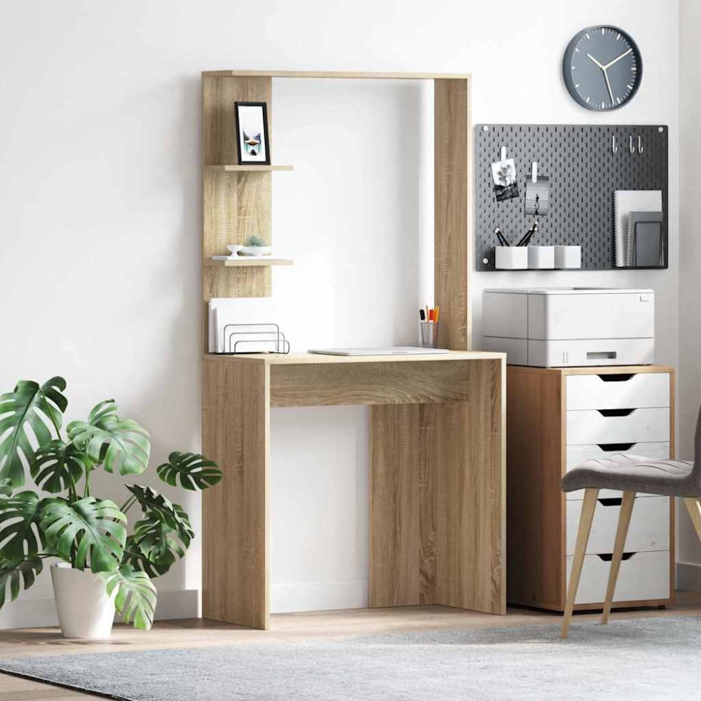 vidaXL Γραφείο Δρύς Sonoma Επεξεργασμένο Ξύλο 78,5 x 37 x 154,5 εκ