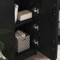 vidaXL Highboard Μαύρη Οξυά 31.5 x 32 x 122.5 εκ