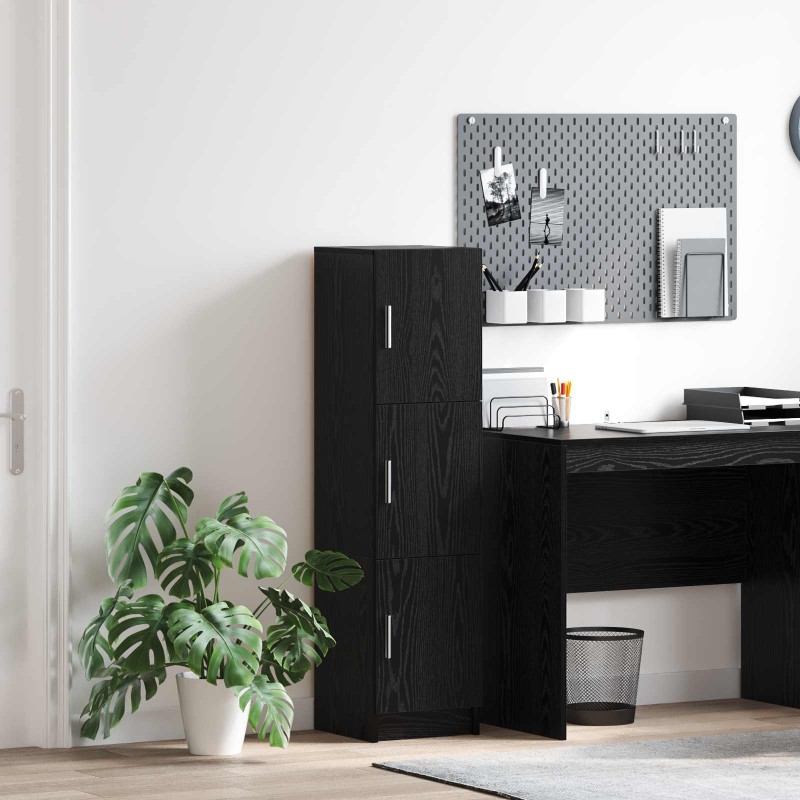vidaXL Highboard Μαύρη Οξυά 31.5 x 32 x 122.5 εκ