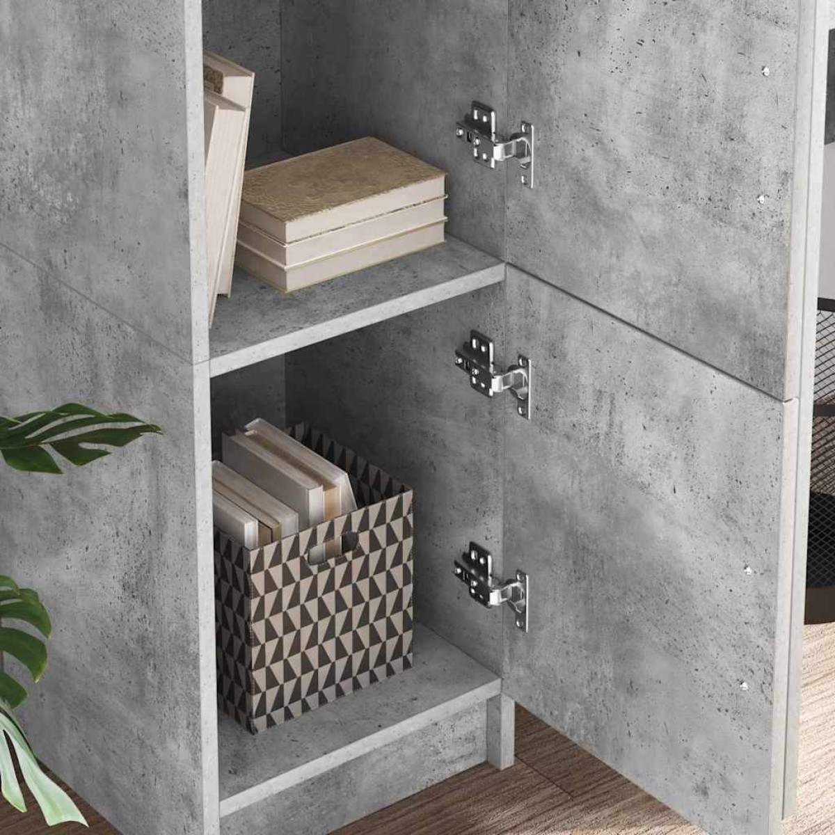 vidaXL Highboard Σκυρόδεμα Γκρι 31.5 x 32 x 122.5 εκ