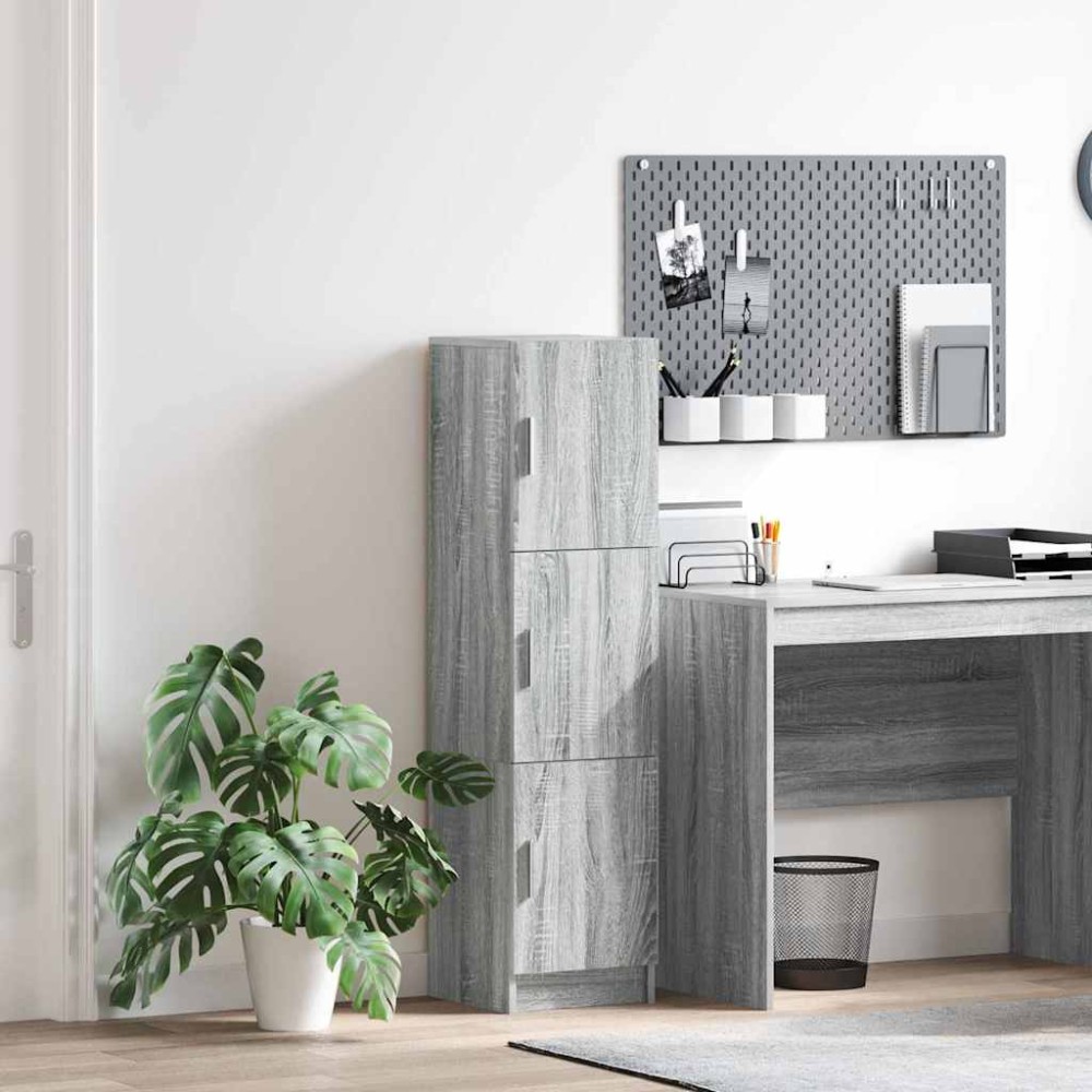 vidaXL Highboard Γκρίζο Σονομα 31.5 x 32 x 122.5 εκ