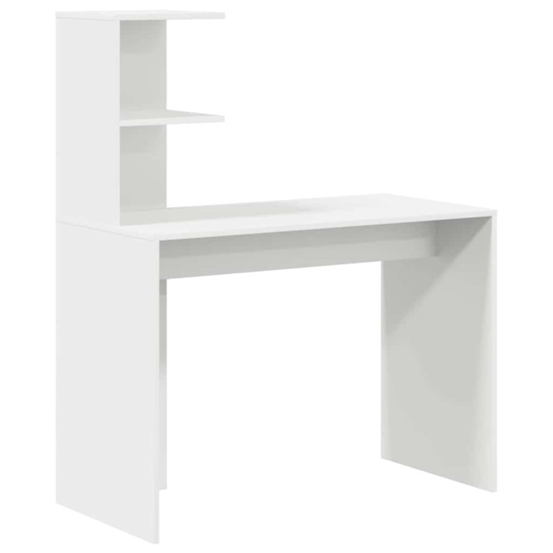 vidaXL Γραφείο Λευκό 102 x 50 x 124 εκ. Επεξεργασμένο Ξύλο