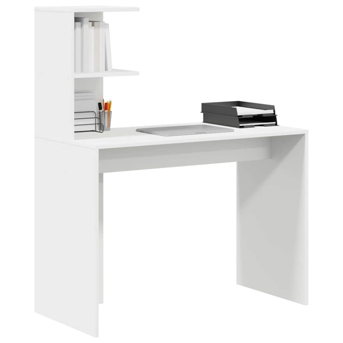 vidaXL Γραφείο Λευκό 102 x 50 x 124 εκ. Επεξεργασμένο Ξύλο