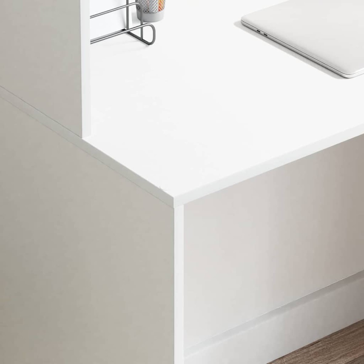 vidaXL Γραφείο Λευκό 102 x 50 x 124 εκ. Επεξεργασμένο Ξύλο