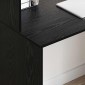 vidaXL Γραφείο Μαύρη Οξυά 102 x 50 x 124 εκ. Επεξεργασμένο Ξύλο