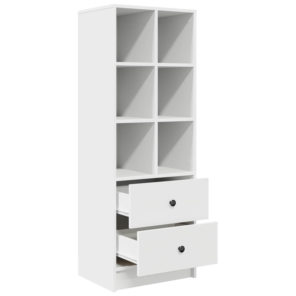 vidaXL Highboard με συρτάρι Λευκό 45,5 x 34 x 127 εκ
