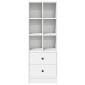 vidaXL Highboard με συρτάρι Λευκό 45,5 x 34 x 127 εκ