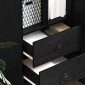 vidaXL Highboard με συρτάρι Μαύρη Οξυά 45,5 x 34 x 127 εκ